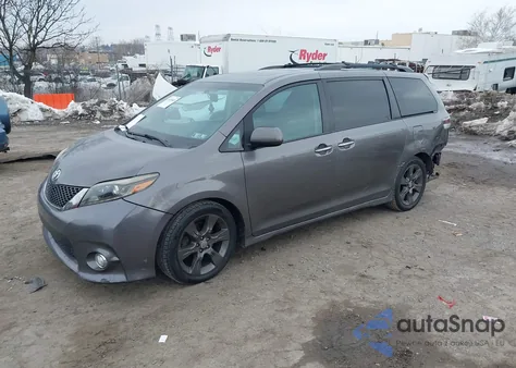 2015 Toyota Sienna Se 8 Passenger из США, поврежденный, VIN 5TDXK3DCXFS646389